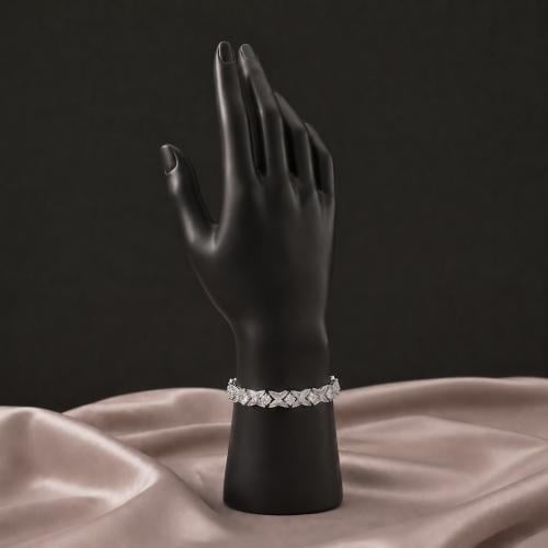 Silver zircon tennis bracelet