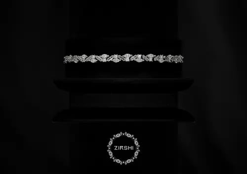 اسوارة تنس زركون فضي