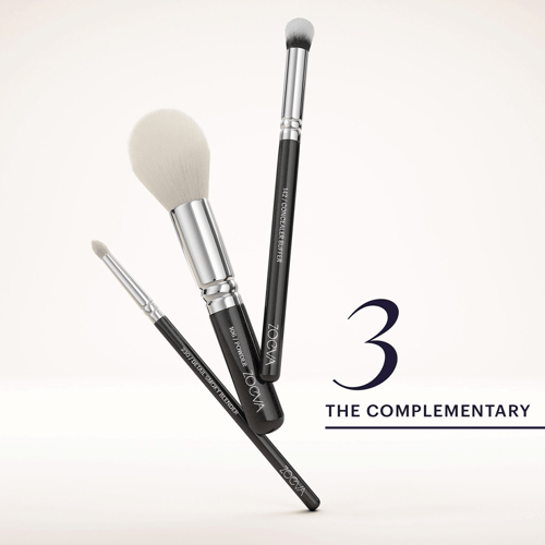 زويفا مجموعة فرش للوجه والعينيين 9 فرش كلاسيكية نب...