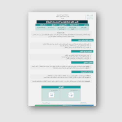 تقرير تنفيذ النشاط اللاصفي: جدارية الممارسات الذوق...