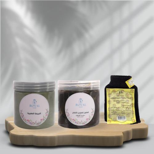 بكج الحمام المغربي الأساسي (صابون مغربي + تبريمة م...