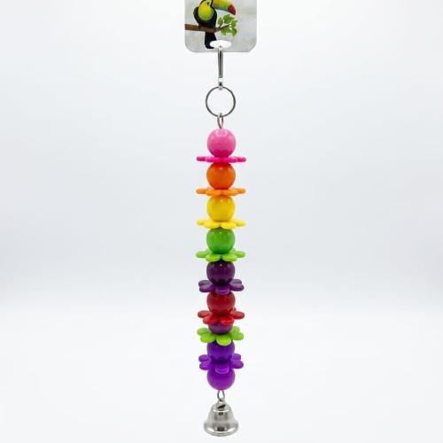 لعبة طيور تفاعلية - خرز ملون وجرس موسيقي