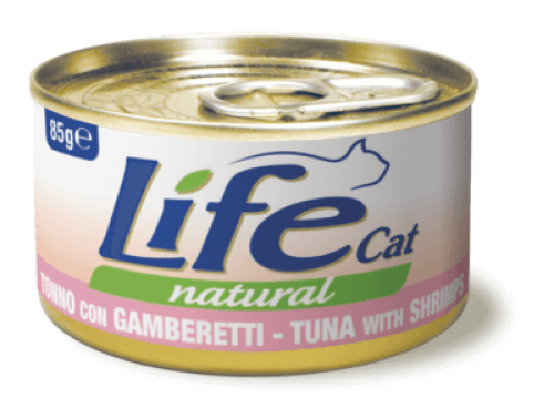 لايف كات طعام رطب بنكهة التونة والجمبري للقطط البا...