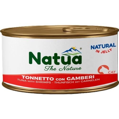 ناتوا طعام رطب بنكهة التونة والجمبري مع الجيلي للق...
