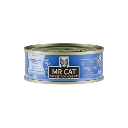 مستر كات طعام رطب بنكهة سمك المحيط والدجاج مع الجي...