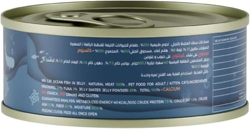 مستر كات طعام رطب بنكهة سمك المحيط مع الجيلي للقطط...