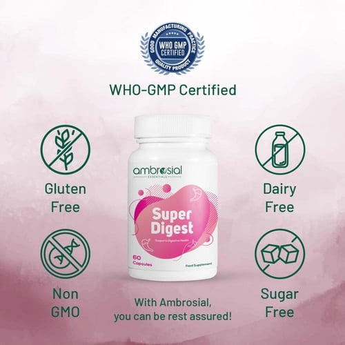 امبروسيال سوبر دايجست 120 حبة – دعم الهضم وصحة الج...