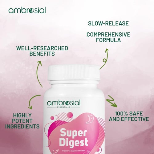 امبروسيال سوبر دايجست 120 حبة – دعم الهضم وصحة الج...