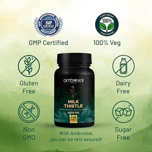 امبروسيال ملك ثيستل مضاد أكسدة لحماية خلايا الكبد...