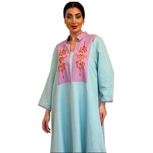Linen Jalabiya with crystal