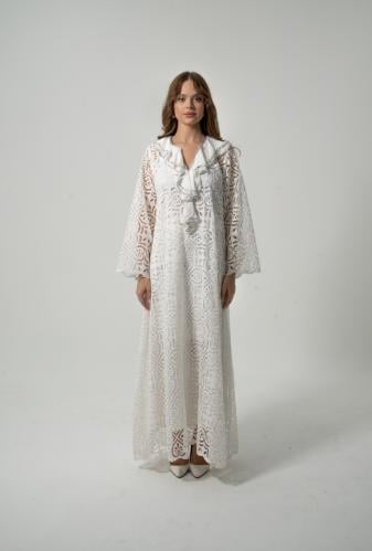 Jupeir dress white the chest chiffon with crystal