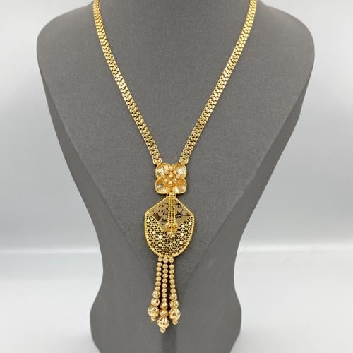 عقد ذهب عيار 21 تصميم حصري وجديد