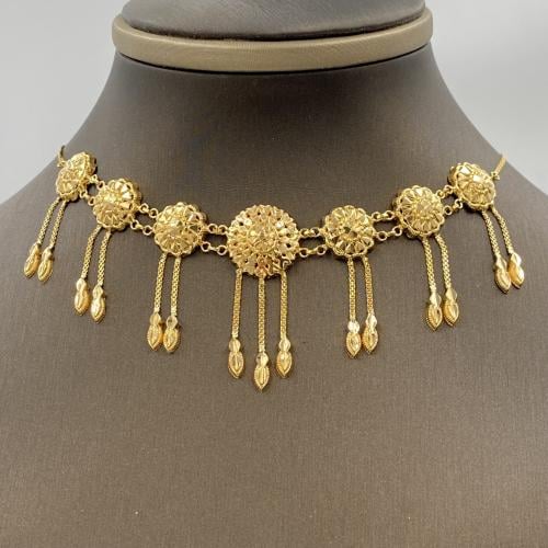 عقد مزنط ذهب عيار 21