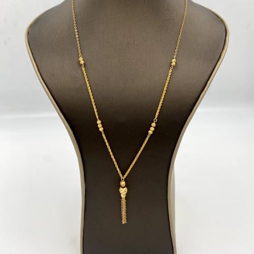 عقد سبحة ناعمة ذهب عيار 21 بتصميم رائع وجديد