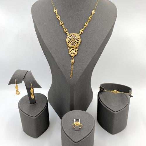 طقم ذهب عيار 21 الوزن 7.7 جرام