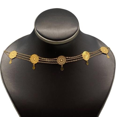 مزنط ذهب عيار 21 انيق وجميل بوزن 5 جرام