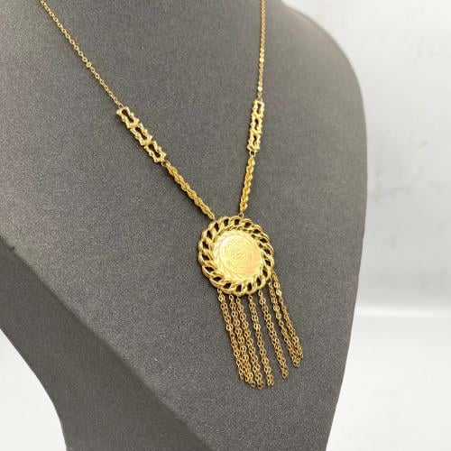 عقد ذهب عيار 21 تصميم جنية بشكل غاية في الجمال