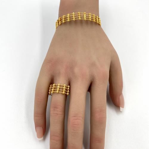 اسوارة مع الخاتم ذهب صافي عيار 21 الوزن 9.6 جرام