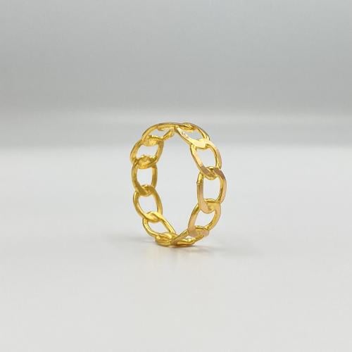 دبلة ذهب عيار 21 تصميم جنزير