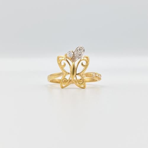 خاتم ذهب عيار 21 بتصميم فراشة