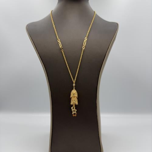 عقد ذهب فاخر عيار 21 اناقة وفخامة