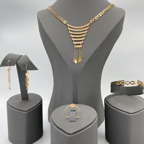 طقم ذهب عيار 21
