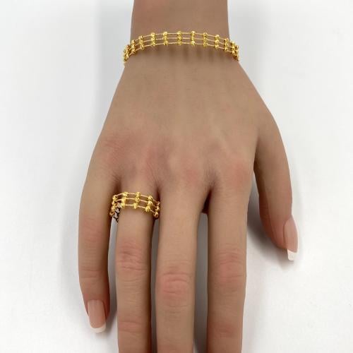 اسوارة مع الخاتم ذهب صافي عيار 21 الوزن 7.62 جرام