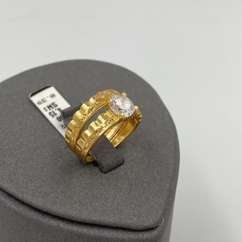 خاتم توينز ذهب عيار 21 تصميم ألماس بوزن 4.15 جرام