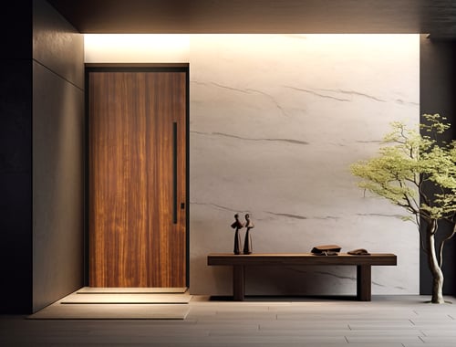 باب خارجي المنيوم درفة واحدة