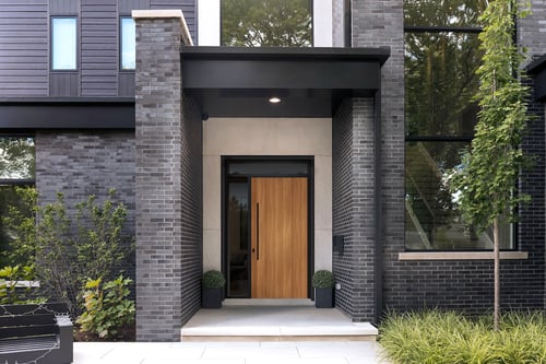 باب خارجي المنيوم درفة واحدة مع ثابت جانبي وعلوي