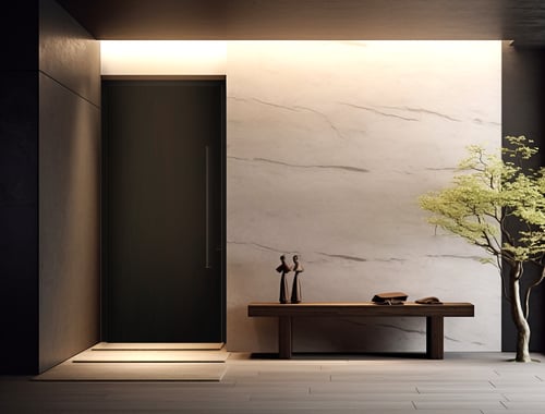 باب خارجي المنيوم درفة واحدة