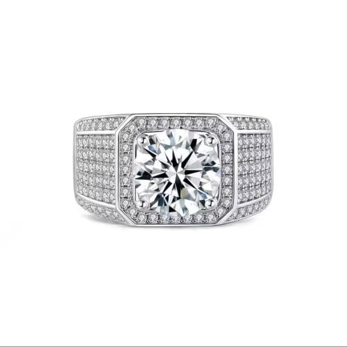 خاتم الماس 5 قيراط. فضة 925