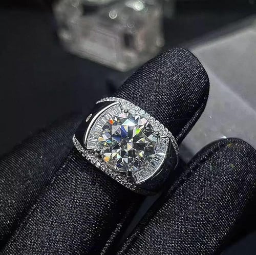 خاتم الماس 1 قيراط. فضة 925