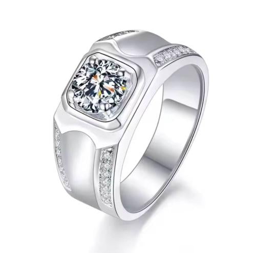 خاتم الماس 5 قيراط. فضة 925