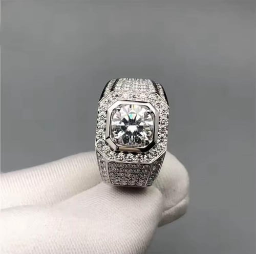 خاتم الماس 3 قيراط. فضة 925