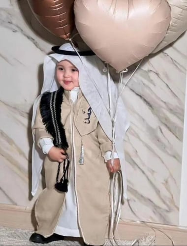 دقلة ولادي مطرز قماش لينن خفيف