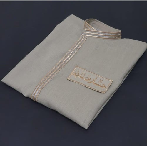 دقلة ولادي مطرز قماش لنن خفيف