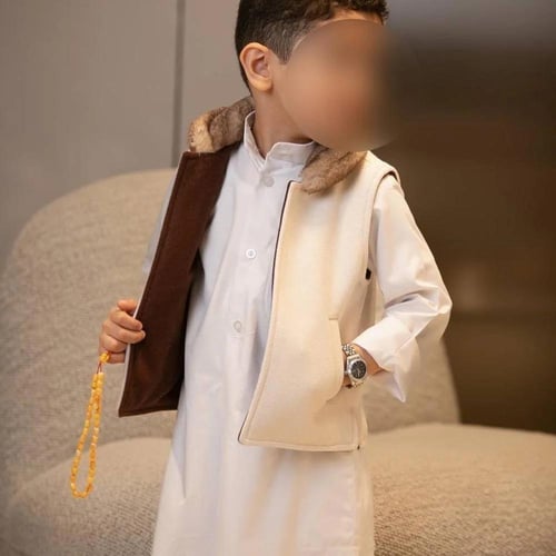 طقم سديري رجالي مع ولادي قلاب فرو