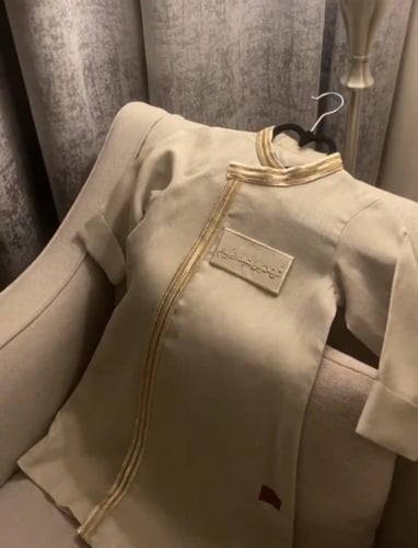 دقلة ولادي مطرز قماش لنن خفيف