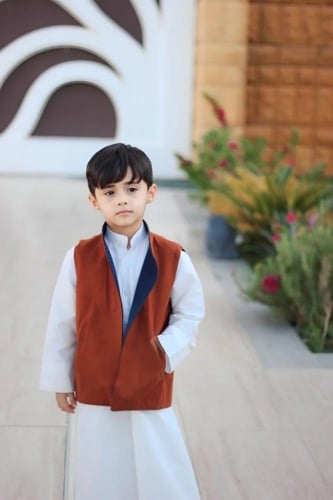 سديري شتوي أطفال دبل فيس كحلي وجملي