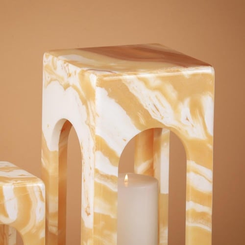 فانوس رخامي – Honey Onyx