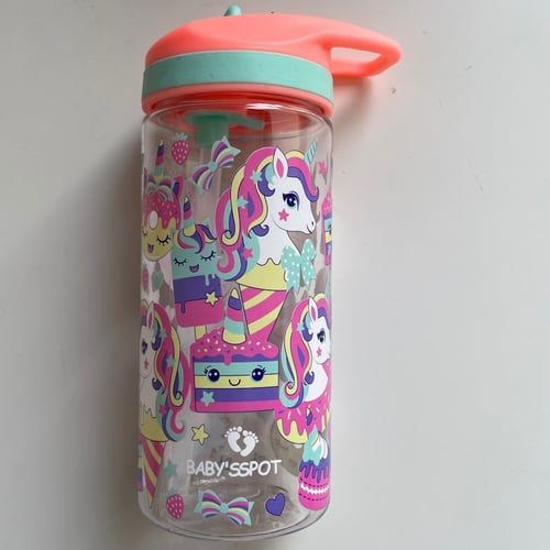 مطاره بلاستك مع مصاص سلكون مانعه للانسكاب