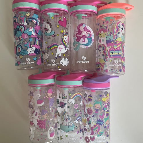 مطاره بلاستك مع مصاص سلكون مانعه للانسكاب