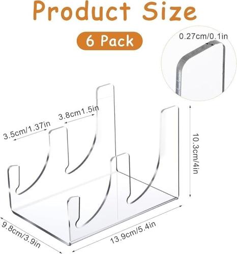 6 Pcs Plate Dinnerware Display Stand, 2-Tier China...