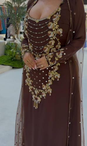 جلابية تل تتطريز يدوي