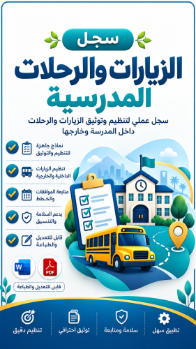 سجل الزيارات والرحلات المدرسية