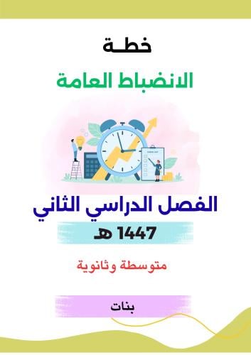 خطة الانضباط العامة متوسط وثانوي الفصل الدراسي الث...