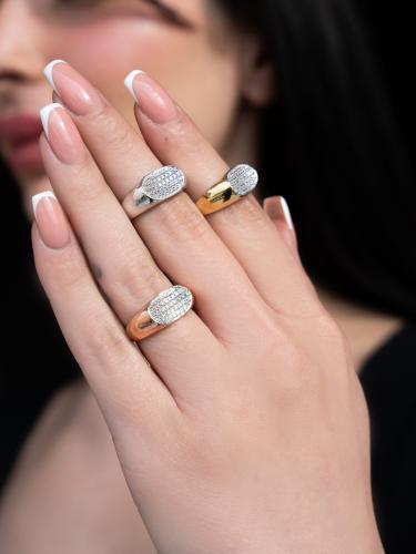 Yellow gold ring Italian design (2.82 grams - 18 k...
