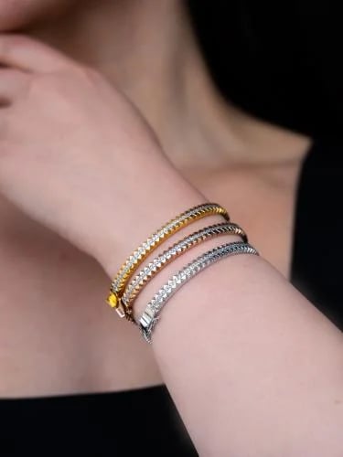 White gold bracelet Italian design (7.77 grams - 1...