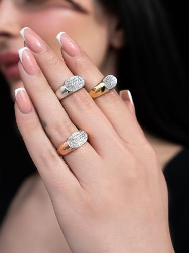 Gold rose ring Italian design (2.82 grams - 18 kar...